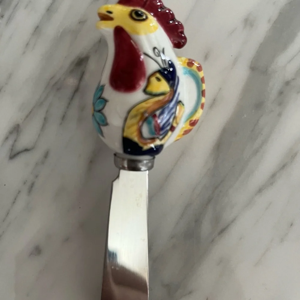 Williams Sonoma Rooster Butter knives x 4